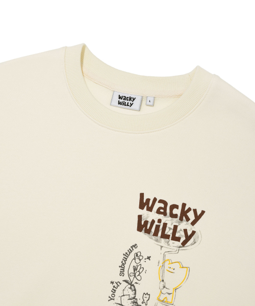 Wacky WiLLy(ワッキーウィリー)の「スプレーグラフィック スウェットクリーム(スウェット・レディース・その他・SMALL/MEDIUM/LARGE/X-LARGE/X-SMALL)」の4枚目の写真