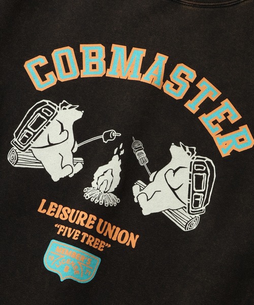 COBMASTER(コブマスター)の「【COBMASTER/コブマスター】裏毛 パウダー加工 焚火クマ カレッジデザイン クルーネック スウェット(スウェット・メンズ・ブラック/オートミール/グリーン・M(38)/L(40)/XL(42))」の21枚目の写真