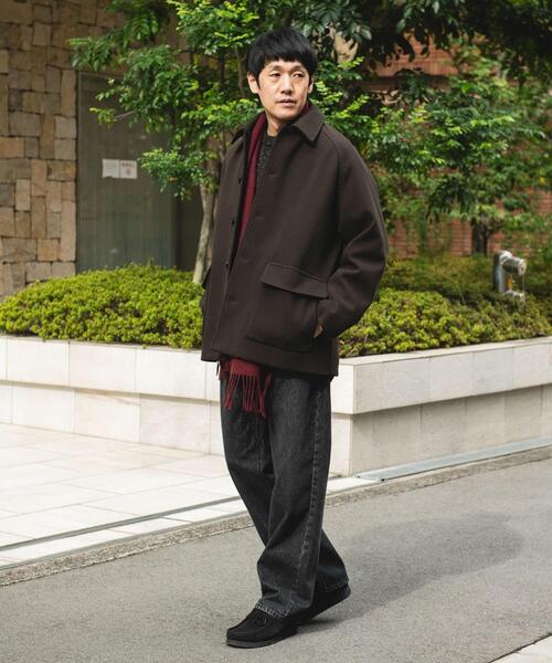 URBAN RESEARCH DOORS（アーバンリサーチドアーズ）の「ニットメルトン パデット ショートコート（その他アウター・メンズ・ブラック/ブラウン・MEDIUM/LARGE）」の11枚目の写真