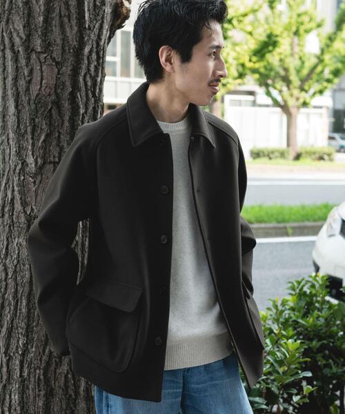 URBAN RESEARCH DOORS（アーバンリサーチドアーズ）の「ニットメルトン パデット ショートコート（その他アウター・メンズ・ブラック/ブラウン・MEDIUM/LARGE）」の12枚目の写真