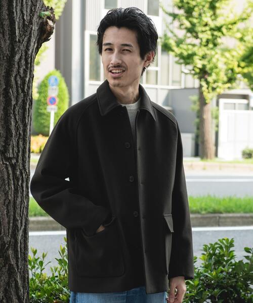 URBAN RESEARCH DOORS（アーバンリサーチドアーズ）の「ニットメルトン パデット ショートコート（その他アウター・メンズ・ブラック/ブラウン・MEDIUM/LARGE）」の13枚目の写真