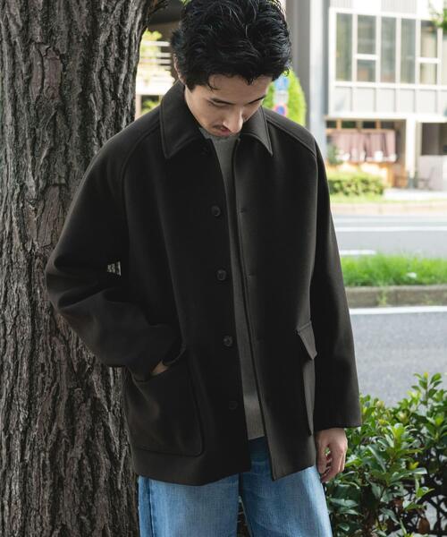 URBAN RESEARCH DOORS（アーバンリサーチドアーズ）の「ニットメルトン パデット ショートコート（その他アウター・メンズ・ブラック/ブラウン・MEDIUM/LARGE）」の14枚目の写真