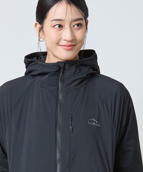 L.L.Bean(エルエルビーン)の「プリマロフト・パッカウェイ・エアー・フーディ 米国フィット・プチ(ナイロンジャケット・レディース・グレイッシュブルー/ブラック/カーキオリーブ・MEDIUM/SMALL/X-SMALL)」の4枚目の写真
