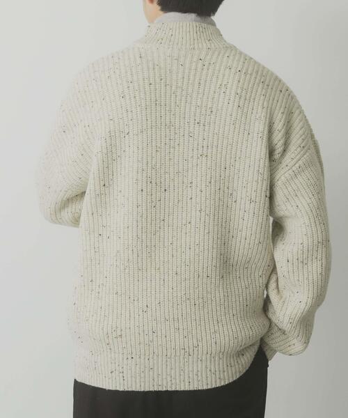 ITEMS URBANRESEARCH(アイテムズ アーバンリサーチ)の「ウール混 ハーフジップ モックネックニット(ニット/セーター・メンズ・ネイビー/ホワイト/ブラック・LARGE/MEDIUM)」の13枚目の写真