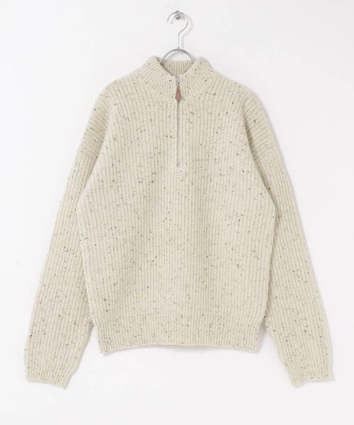 ITEMS URBANRESEARCH(アイテムズ アーバンリサーチ)の「ウール混 ハーフジップ モックネックニット(ニット/セーター・メンズ・ネイビー/ホワイト/ブラック・LARGE/MEDIUM)」の22枚目の写真