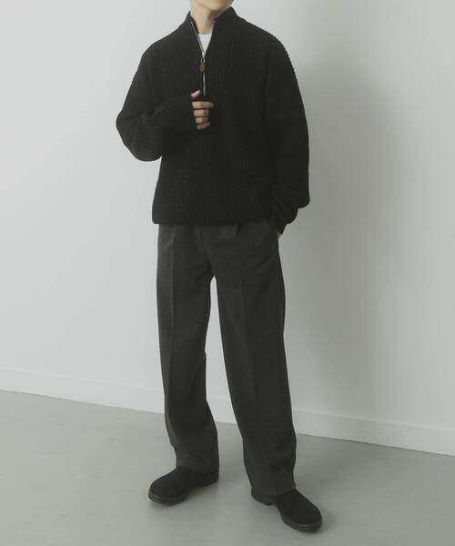 ITEMS URBANRESEARCH(アイテムズ アーバンリサーチ)の「ウール混 ハーフジップ モックネックニット(ニット/セーター・メンズ・ネイビー/ホワイト/ブラック・LARGE/MEDIUM)」の9枚目の写真