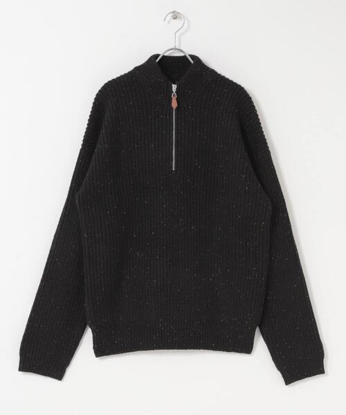 ITEMS URBANRESEARCH(アイテムズ アーバンリサーチ)の「ウール混 ハーフジップ モックネックニット(ニット/セーター・メンズ・ネイビー/ホワイト/ブラック・LARGE/MEDIUM)」の10枚目の写真