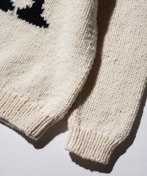 THRIFTY LOOK（スリフティールック）の「THRIFTY LOOK / スリフティールック "I LOVE LA" HAND KNIT CREW SWEATER ハンドニット バルキーニット クルーネックセーター（ニット/セーター・メンズ・ナチュラル・ONE SIZE）」の4枚目の写真