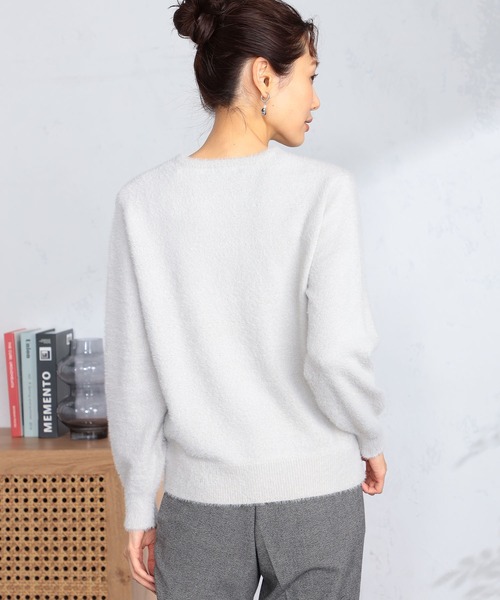 GALLORIA（ギャローリア）の「ラメフェザーＶネックニット（ニット/セーター・レディース・ネイビー/イエロー/ライトグレー・S/M/LL/L）」の10枚目の写真