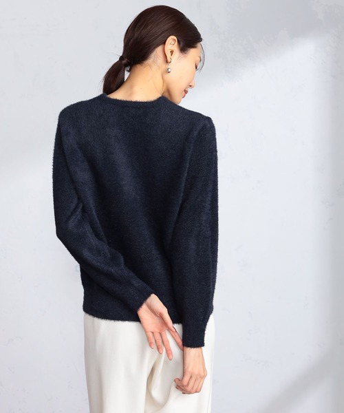 GALLORIA（ギャローリア）の「ラメフェザーＶネックニット（ニット/セーター・レディース・ネイビー/イエロー/ライトグレー・S/M/LL/L）」の14枚目の写真