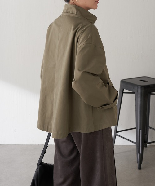 COLLAGE GALLARDAGALANTE（コラージュガリャルダガランテ）の「スタンドジップブルゾン（ブルゾン・レディース・ホワイト/カーキ・FREE）」の16枚目の写真