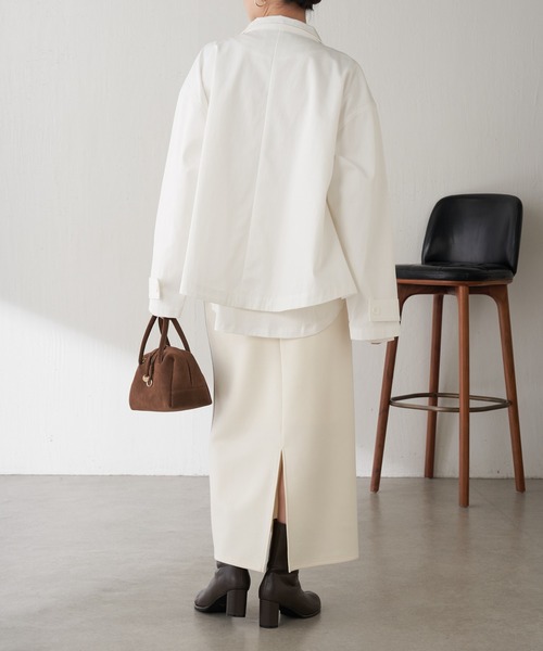 COLLAGE GALLARDAGALANTE（コラージュガリャルダガランテ）の「スタンドジップブルゾン（ブルゾン・レディース・ホワイト/カーキ・FREE）」の9枚目の写真