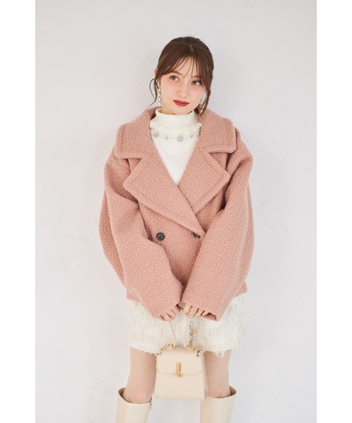 tocco closet(トッコ クローゼット)の「【ZOZO限定】ループツイードショートコート(その他アウター・レディース・オフホワイト/ピンク・M)」の19枚目の写真