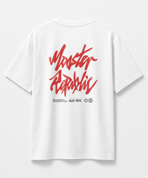 MONSTER REPUBLIC(モンスターリパブリック)の「アセンティックロゴレッドTシャツホワイト_8120(Tシャツ/カットソー・レディース・その他・SMALL/MEDIUM/LARGE/X-LARGE)」の1枚目の写真