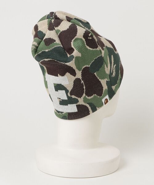 A BATHING APE（アベイシングエイプ）の「ABC CAMO KNIT CAP（ニットキャップ/ビーニー・メンズ・ブルー/ピンク/グリーン・FREE）」の6枚目の写真