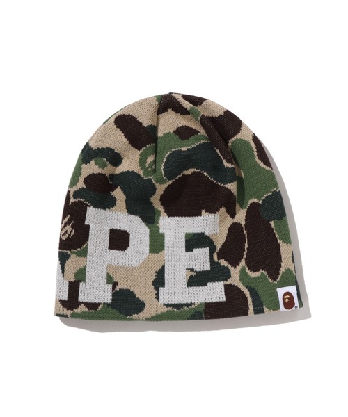 A BATHING APE（アベイシングエイプ）の「ABC CAMO KNIT CAP（ニットキャップ/ビーニー・メンズ・ブルー/ピンク/グリーン・FREE）」の8枚目の写真