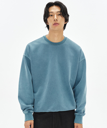 980G Pigment Sweatshirt-Turkish Blue-