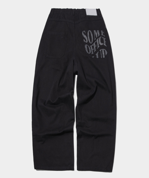 SOME PLACE（サムプレイス）の「レタリングプリントベーシックバルーンフィットワイドコットンパンツ[ブラック]（その他パンツ・レディース・ブラック・FREE）」の3枚目の写真