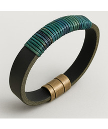 MARK-4（マーク4）の「WHOLE LEATER BRACELET (FADE GREEN)（ブレスレット）」