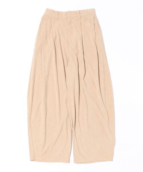 STYLEBLOCK（スタイルブロック）の「コーデュロイサイドタックコクーンパンツ（その他パンツ・レディース・ベージュ/ブラウン/ピンク・M）」の3枚目の写真