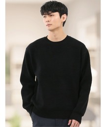 【ハンドウォッシャブル ストレッチ】m.f.エディトリアル メンズ シェニールヤーン クルー ニット