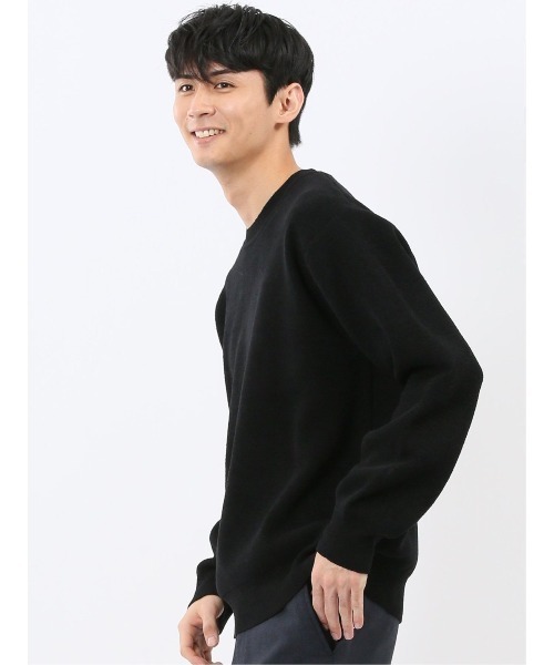 m.f.editorial(エムエフエディトリアル)の「【ハンドウォッシャブル ストレッチ】m.f.エディトリアル メンズ シェニールヤーン クルー ニット(ニット/セーター・メンズ・ライトグレー/ネイビー/ブラック/アイボリー・X-LARGE/MEDIUM/LARGE)」の18枚目の写真