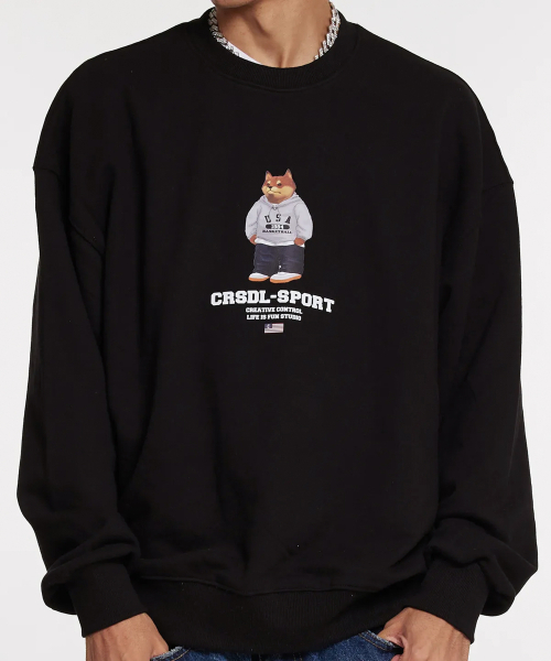 CREAM SODA LAB（クリームソーダラボ）の「シーアルエスディーエル スポーツ パク オーバーサイズ スウェット ブラック（スウェット・レディース・その他・LARGE/MEDIUM/X-LARGE/L/XL/XL/2XL/M/L）」の6枚目の写真