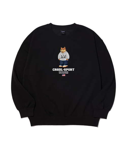 CREAM SODA LAB（クリームソーダラボ）の「シーアルエスディーエル スポーツ パク オーバーサイズ スウェット ブラック（スウェット・レディース・その他・LARGE/MEDIUM/X-LARGE/L/XL/XL/2XL/M/L）」の3枚目の写真