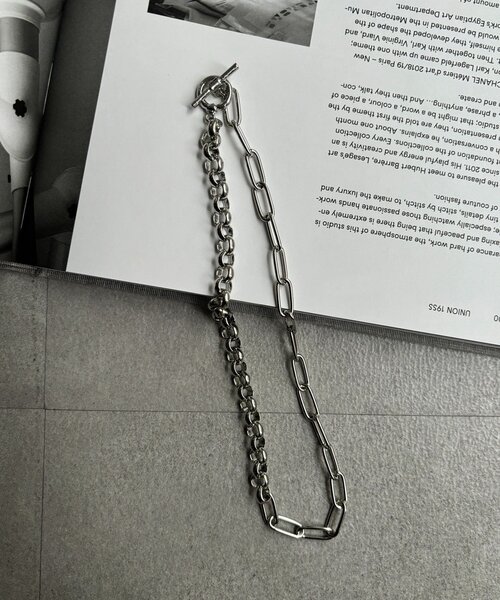 DouDou（ドゥドゥ）の「ミックスチェーンラリエット（ネックレス・レディース・シルバー/ゴールド・FREE）」の3枚目の写真