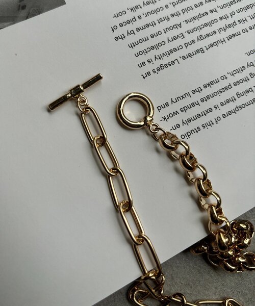 DouDou（ドゥドゥ）の「ミックスチェーンラリエット（ネックレス・レディース・シルバー/ゴールド・FREE）」の7枚目の写真