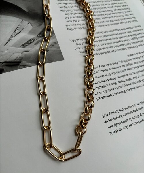 DouDou（ドゥドゥ）の「ミックスチェーンラリエット（ネックレス・レディース・シルバー/ゴールド・FREE）」の8枚目の写真