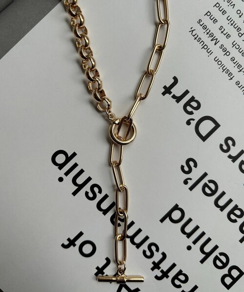 DouDou（ドゥドゥ）の「ミックスチェーンラリエット（ネックレス・レディース・シルバー/ゴールド・FREE）」の10枚目の写真