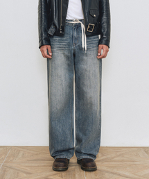 DECET（デケト）の「[KAIHARA JAPAN DENIM]Mid Rise Wide Jeans DCPT063Blue（デニムパンツ）」