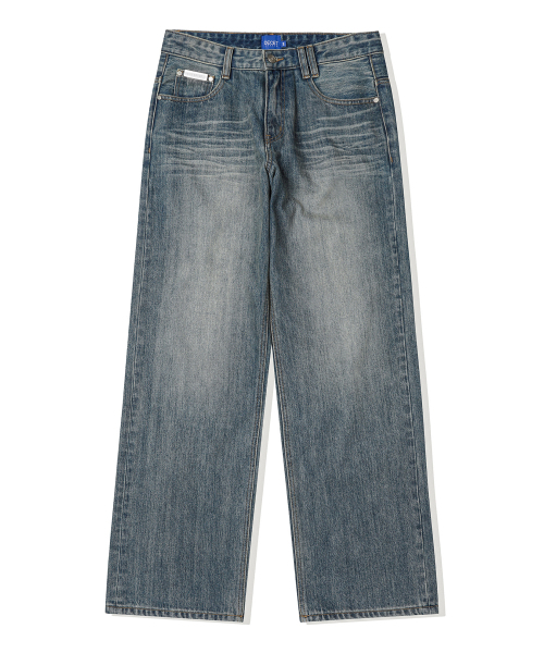 DECET（デケト）の「[KAIHARA JAPAN DENIM]Mid Rise Wide Jeans DCPT063Blue（デニムパンツ・メンズ・その他・30/32/34/26/28）」の6枚目の写真