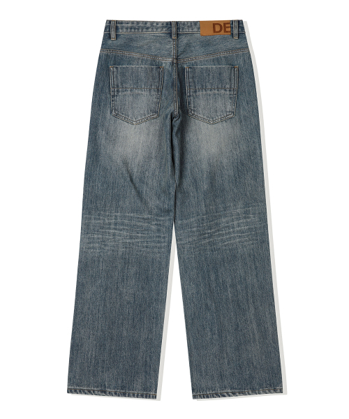 DECET（デケト）の「[KAIHARA JAPAN DENIM]Mid Rise Wide Jeans DCPT063Blue（デニムパンツ・メンズ・その他・30/32/34/26/28）」の7枚目の写真