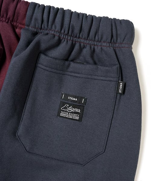 STIGMA(スティグマ)の「22 HALF COLOR HEAVY SWEAT JOGGER PANTS NAVY BURGUNDY(スウェットパンツ・メンズ・その他・LARGE/MEDIUM/X-LARGE)」の7枚目の写真