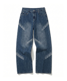 Diagonal Bleach Wide Jeans DCPT048BlueA