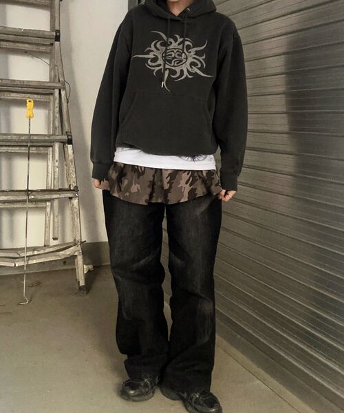 DECET(デケト)の「Diagonal Bleach Wide Jeans DCPT048BlueA(デニムパンツ・レディース・その他・26/28/30/32/34)」の5枚目の写真