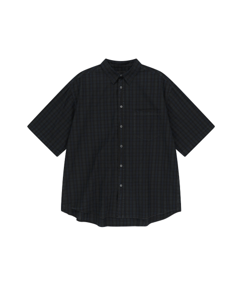 ENDOOR（エンドア）の「Vintage check 1/2 shirt (vtg green)（シャツ/ブラウス・メンズ・ダークグリーン・1/2）」の2枚目の写真