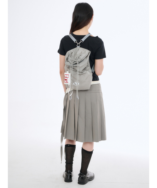 Salad bowls（サラダボール）の「502 LIP LIGHT STRING BACKPACK [GRAY]（バックパック/リュック・レディース・ライトグレー・FREE）」の2枚目の写真