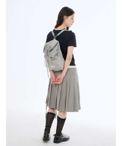 Salad bowls（サラダボール）の「502 LIP LIGHT STRING BACKPACK [GRAY]（バックパック/リュック・レディース・ライトグレー・FREE）」の3枚目の写真