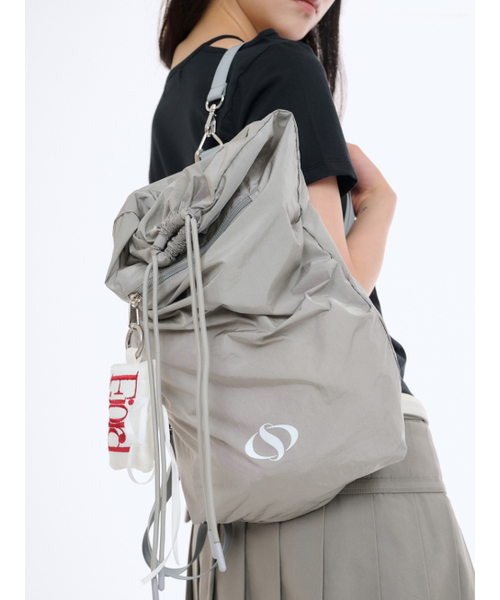 Salad bowls（サラダボール）の「502 LIP LIGHT STRING BACKPACK [GRAY]（バックパック/リュック・レディース・ライトグレー・FREE）」の12枚目の写真