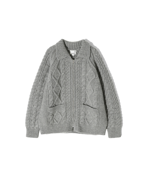 HORLISUN(ホーリーサン)の「Aran Zip Up Knit Cardigan Melange Gray(ニット/セーター・メンズ・その他・MEDIUM/LARGE)」の2枚目の写真