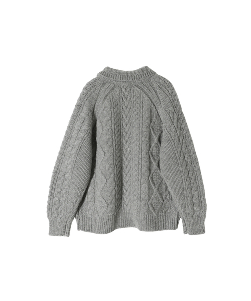 HORLISUN(ホーリーサン)の「Aran Zip Up Knit Cardigan Melange Gray(ニット/セーター・メンズ・その他・MEDIUM/LARGE)」の3枚目の写真
