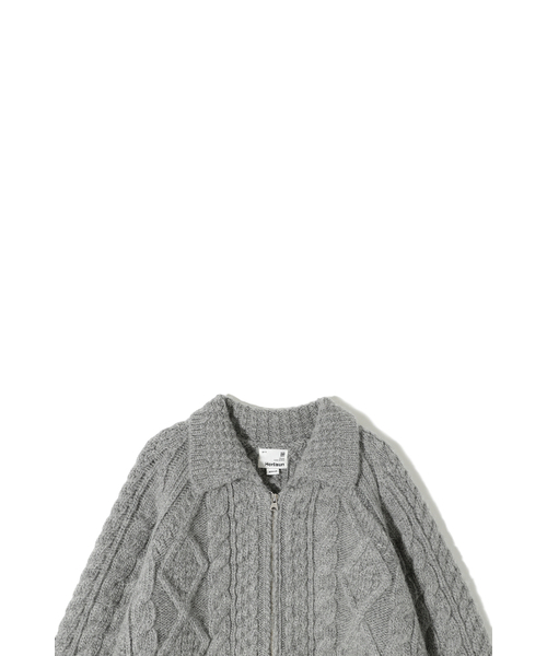 HORLISUN(ホーリーサン)の「Aran Zip Up Knit Cardigan Melange Gray(ニット/セーター・メンズ・その他・MEDIUM/LARGE)」の4枚目の写真