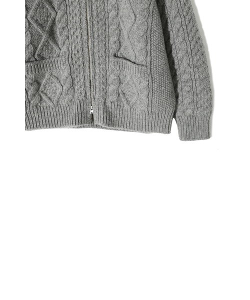 HORLISUN(ホーリーサン)の「Aran Zip Up Knit Cardigan Melange Gray(ニット/セーター・メンズ・その他・MEDIUM/LARGE)」の5枚目の写真