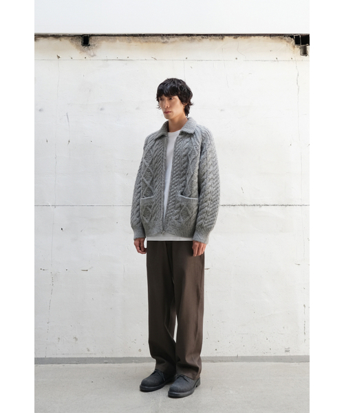 HORLISUN(ホーリーサン)の「Aran Zip Up Knit Cardigan Melange Gray(ニット/セーター・メンズ・その他・MEDIUM/LARGE)」の8枚目の写真