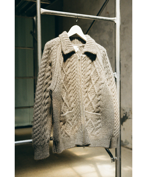 HORLISUN(ホーリーサン)の「Aran Zip Up Knit Cardigan Melange Gray(ニット/セーター・メンズ・その他・MEDIUM/LARGE)」の13枚目の写真