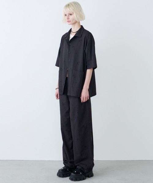 AIVER（アイバー）の「AIVER　ドットメッシュナイトカモS/Sシャツ（シャツ/ブラウス・メンズ・ブラック/オフホワイト・LARGE/MEDIUM/SMALL）」の14枚目の写真