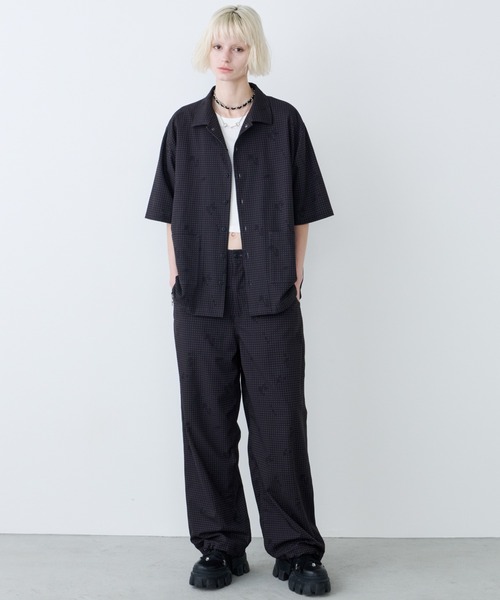 AIVER（アイバー）の「AIVER　ドットメッシュナイトカモS/Sシャツ（シャツ/ブラウス・メンズ・ブラック/オフホワイト・LARGE/MEDIUM/SMALL）」の11枚目の写真